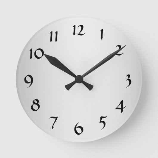 Horloge murale couleur argent avec chiffres (Recto)