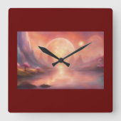 Horloge murale Couleur Bourgogne, Abstraite (Recto)