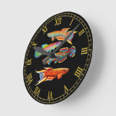 Horloge murale couleur Killifish (Angle)
