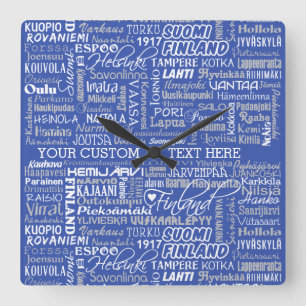 Horloge murale couleur personnalisée des villes de