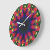 Horloge murale couleur Psychédélique rétro Boho (Angle)