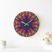 Horloge murale couleur Psychédélique rétro Boho (Maison)