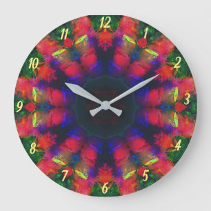 Horloge murale couleur Psychédélique rétro Boho