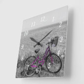 Horloge murale couleur sélective du vélo de l'île (Angle)