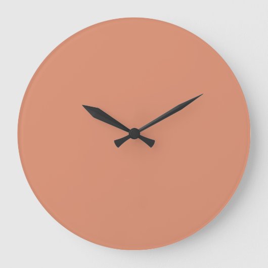Horloge murale couleur solide - Coral rose (Recto)