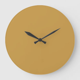 Horloge murale couleur solide - Jaune moutarde