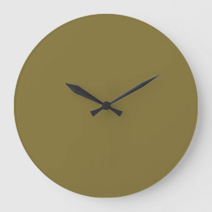 Horloge murale couleur solide - Vert olive