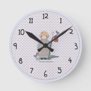 Horloge murale Country Garden Girl