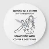 Horloge murale Cozy Reading & Coffee (Recto)