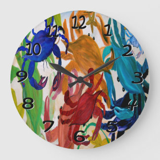 horloge murale crabe