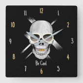 Horloge murale crâne Just Be Cool (Recto)