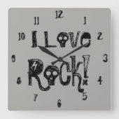 Horloge murale crânes Love Rock (Recto)