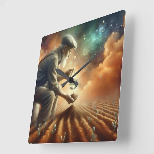 Horloge murale "Croissance éternelle" (Angle)