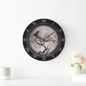 Horloge murale Crow at Night Raven Tree Imaginaire (Maison)