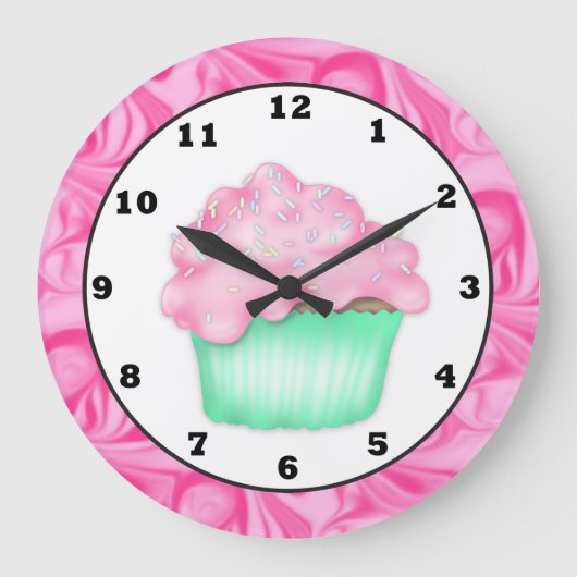horloge murale cupcake doux (Recto)