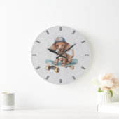 Horloge murale Dachshund aquarelle (Maison)