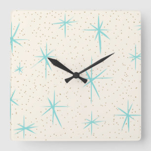Horloge murale d'acrylique de Starbursts de