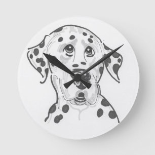 Horloge murale dalmatienne de chien