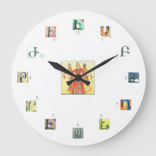 Horloge murale d'alphabet arménien