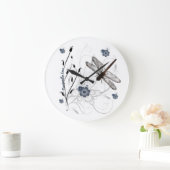 Horloge murale d'amour de libellule (Maison)