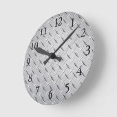 Horloge murale dans le plat argenté de diamant (Angle)