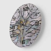 Horloge murale d'art abstrait Mondrian Bloom (Angle)