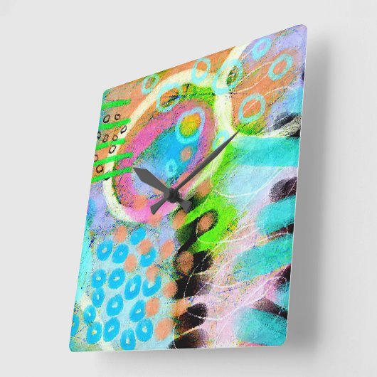 Horloge murale d'art Abstrait unique (Angle)