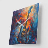 Horloge murale d'art de la guitare électrique (Angle)