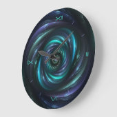 Horloge murale d'art numérique de faille (Angle)