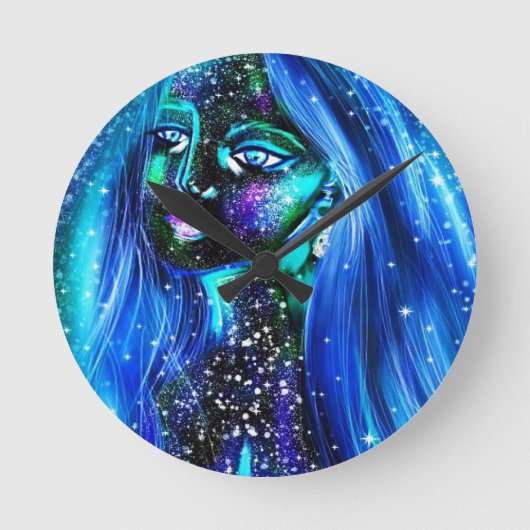 horloge murale d'art numérique d'origine, 8" en ac (Recto)