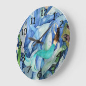 Horloge murale dauphins et sirène (Angle)