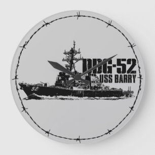 Horloge murale DDG-52 Barry rond (grande)