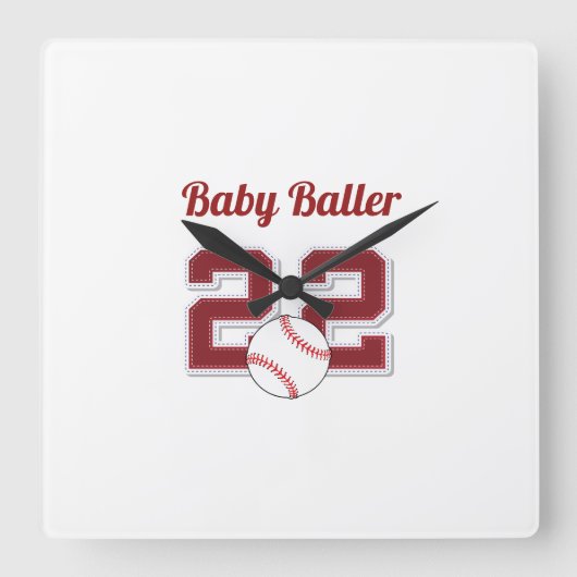Horloge murale de Baby Baller de baseball pour béb (Recto)