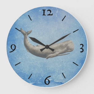 Horloge murale de baleine de Moby-Dick