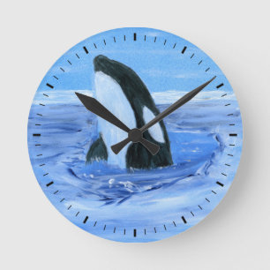 Horloge murale de baleine d'orque