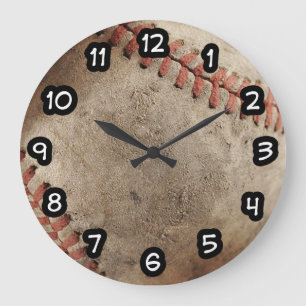 Horloge murale de baseball masculin Cool