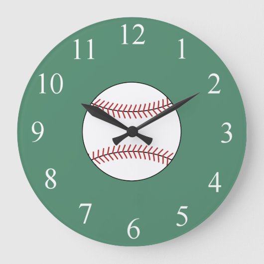 Horloge murale de baseball verte  (Recto)