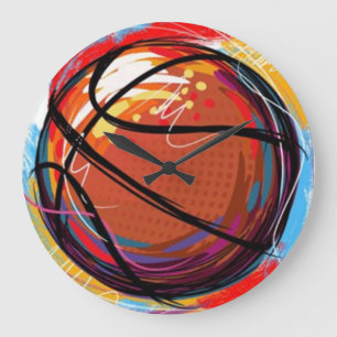 Horloge murale de basket-ball