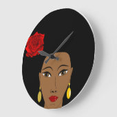 Horloge murale de beauté d'Afro (Angle)