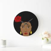 Horloge murale de beauté d'Afro (Maison)
