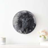 Horloge murale de beauté noire (Maison)