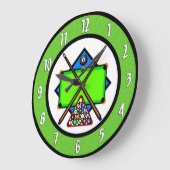 Horloge murale de billards (Angle)
