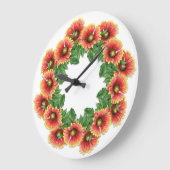 Horloge murale de Blanketflower d'Indien (Angle)