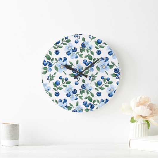 Horloge murale de bleuets (Maison)