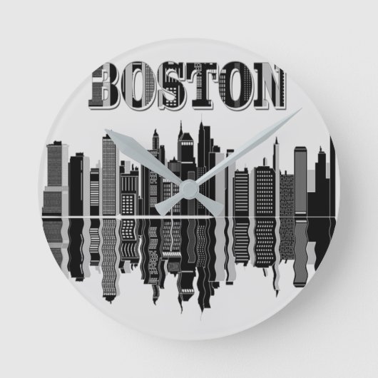 Horloge murale de Boston Skyline (Recto)