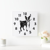 Horloge murale de Boston Terrier (Maison)