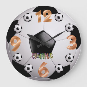Horloge murale de boule du football