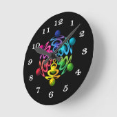 Horloge murale de bouton-pression de sphère (Angle)