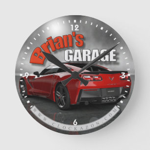 Horloge murale de Brian's Garage Corvette