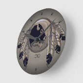 Horloge murale de Buffalo d'esprit de nation (Angle)